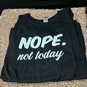 Black Graphic Tee with White Text